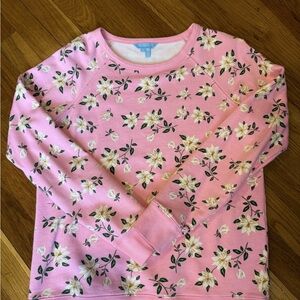 Draper James Pink Magnolia Crewneck Sweatshirt- perfect for The Masters